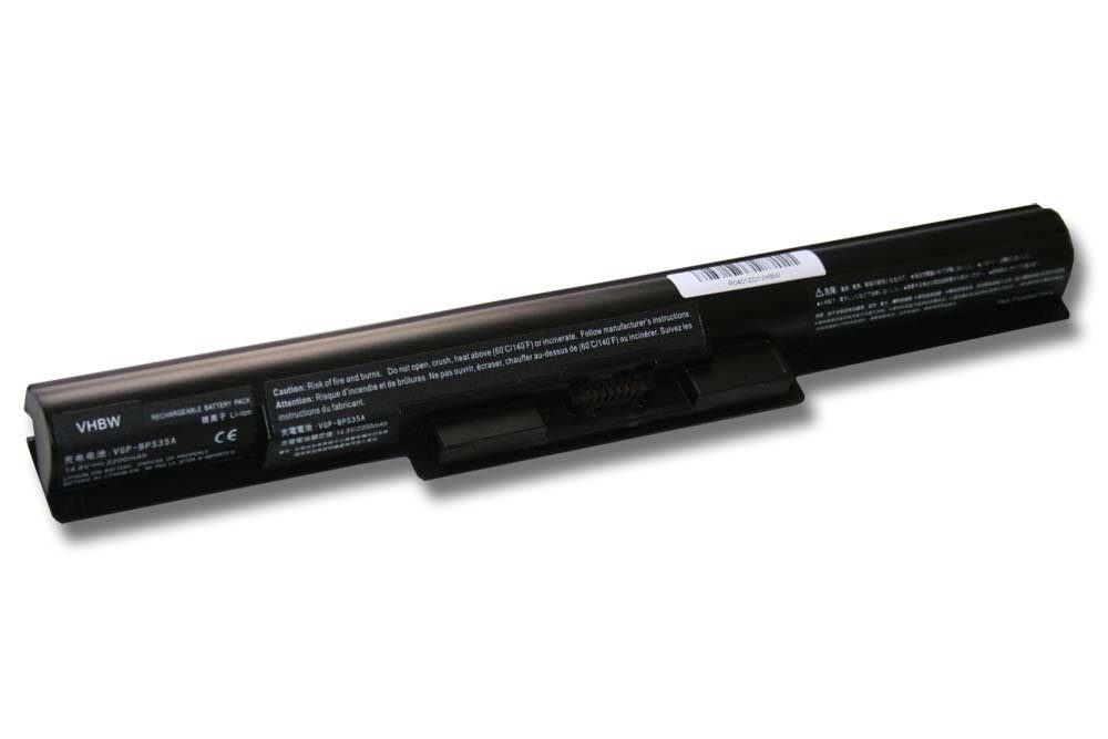 vhbw passend für Sony Vaio SVF1521Q1R, SVF1521QST, SVF1521R1R, SVF1521S2E, Laptop-Akku 2200 mAh