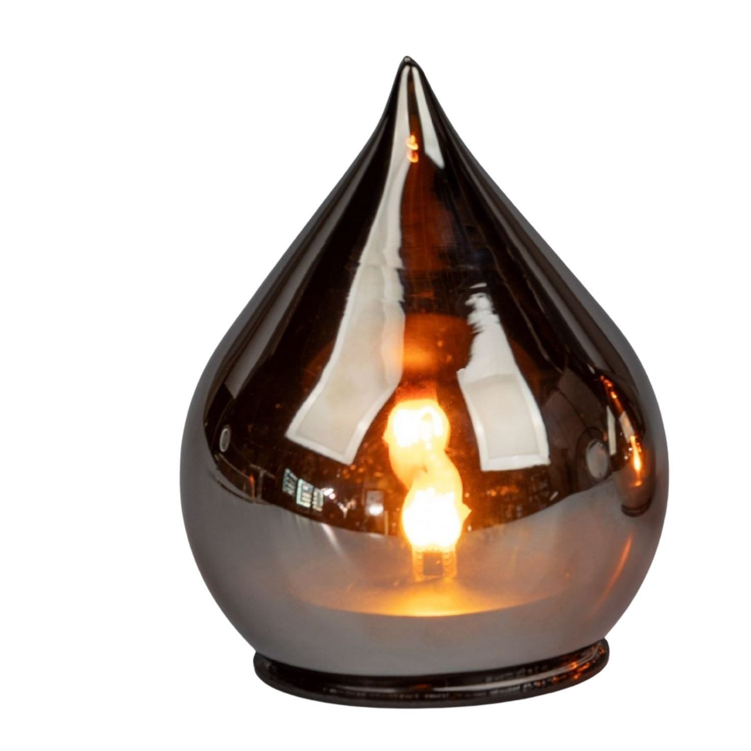 formano Nachttischlampe Flamme, Mit Timerfunktion, Grau, günstig online kaufen