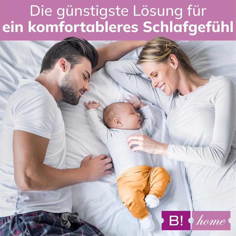 B!HOME, Topper Matratzentopper Matratze Matratzenauflage Topper, 4 cm hoch, Kaltschaum, Boxspringbetten, Schlafsofas und Camping waschbarer Bezug, Anti-Rutsch