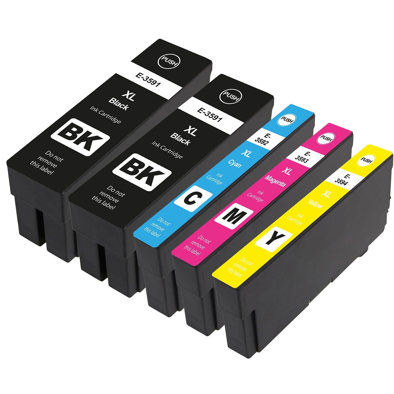 NINETEC T3591-T3594 Tintenpatrone 5er ersetzt 35XL Epson Set