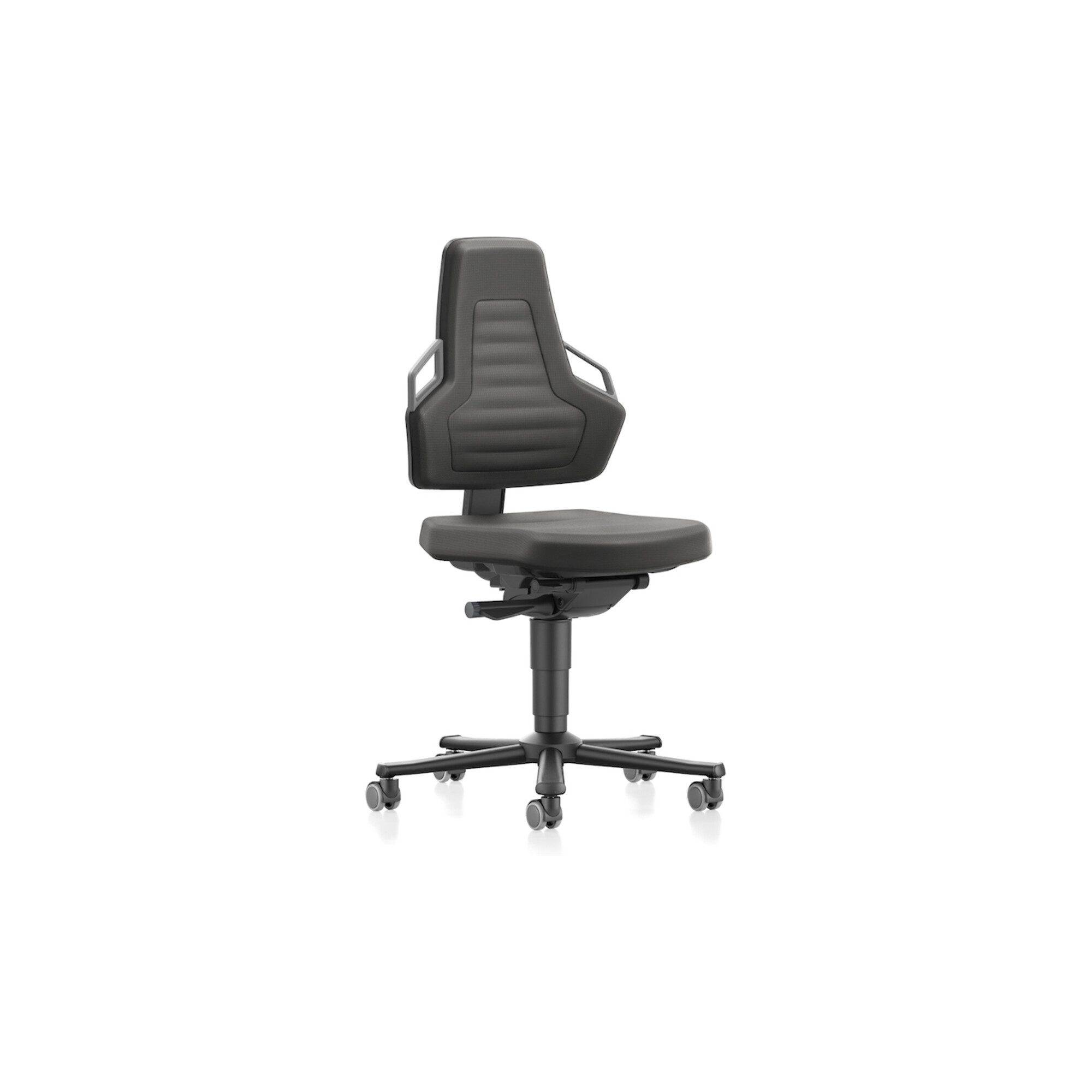 Interstuhl Bürostuhl bimos Arbeitsdrehstuhl Nexxit Rollen Supertec-Gewebe schwarz 450-600mm