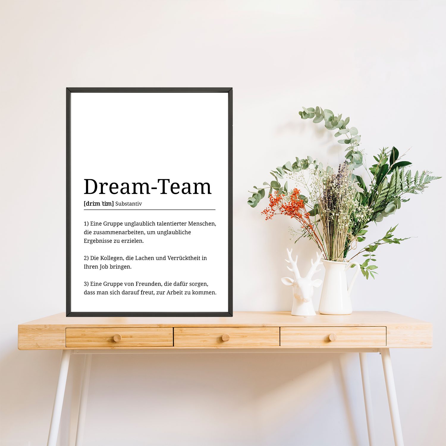 Tigerlino Poster Dream-Team Definition Mitarbeiter Geschenk günstig online kaufen