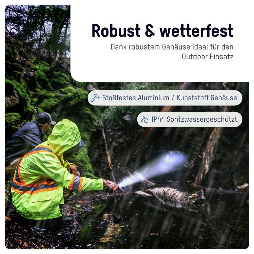 ANSMANN AG Taschenlampe Ansmann LED Taschenlampe Adventure TA1800RF wiederaufladbar SMD LED Ta