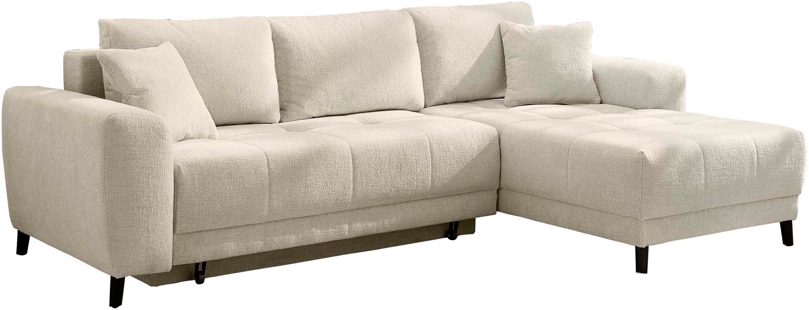 Jockenhöfer Gruppe Ecksofa Beverly L-Form, B: 251 cm, mit Bettfunktion, Bettkasten & Zierkissen
