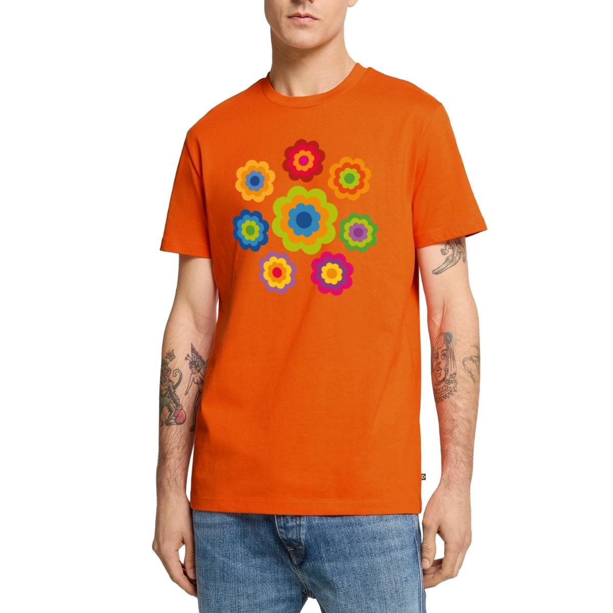 Spreadshirt T-Shirt 70er Jahre Hippie Flower günstig online kaufen