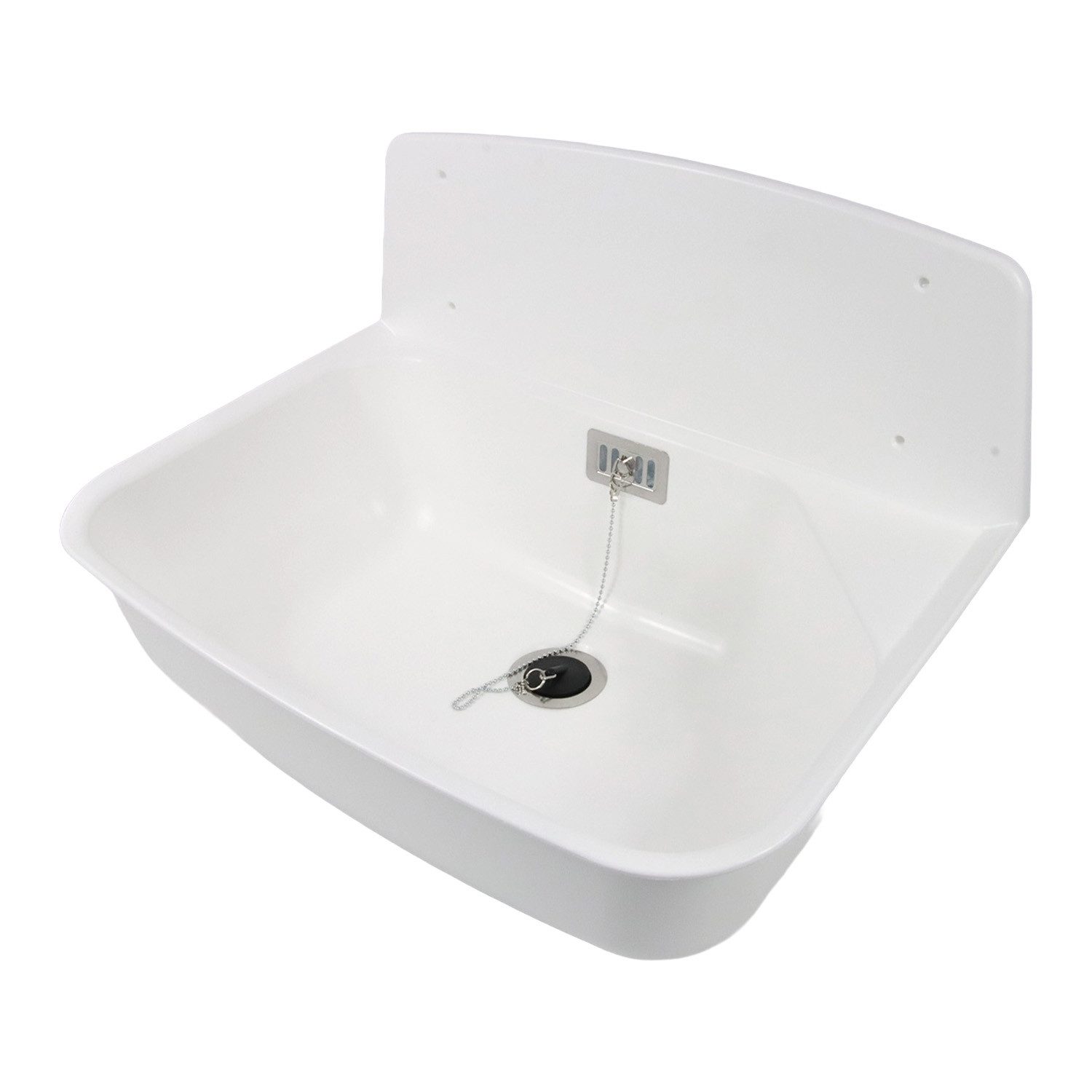 Haas Otto Waschbecken Kunststoff-Universal-Ausgussbecken "Basic", weiss