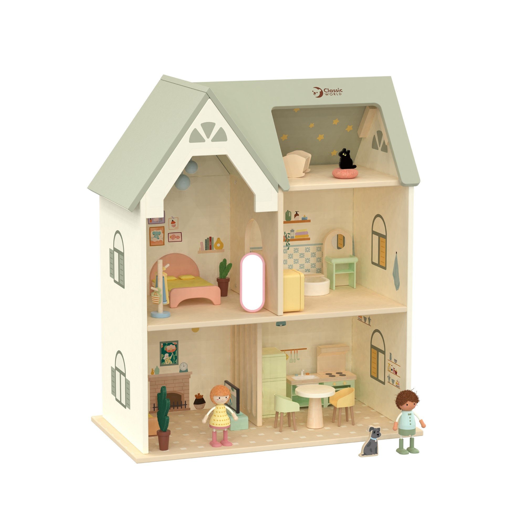Classic World Puppenhaus Classic World - Puppenhaus Cottage - 47x27,2x55,1c günstig online kaufen