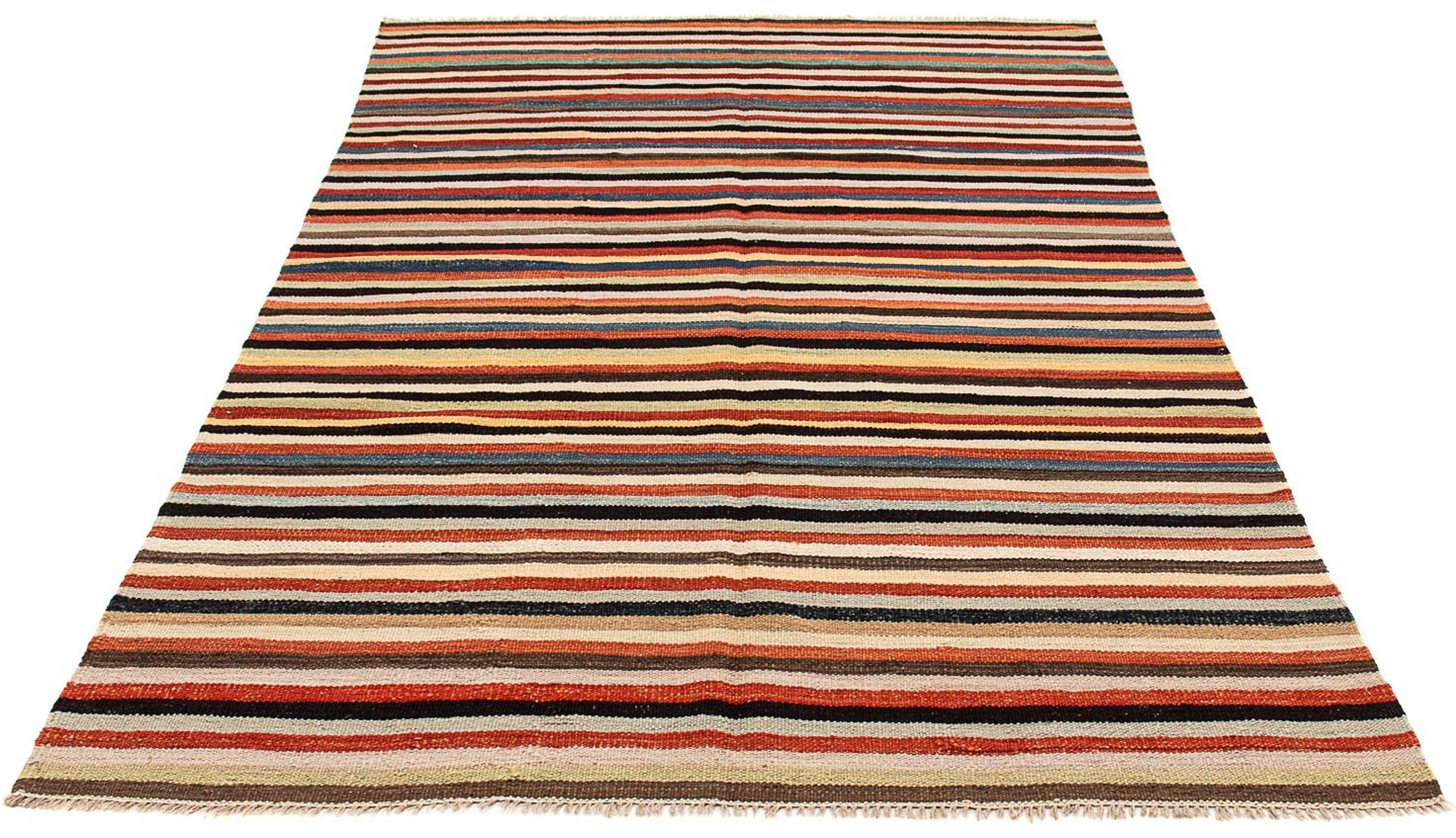 Wollteppich Kelim - Oriental - 210 x 138 cm - mehrfarbig, morgenland, rechteckig, Höhe: 4 mm, Wohnzimmer, Einzelstück