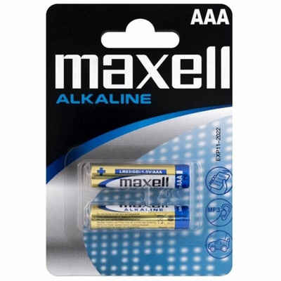 Maxell 723920.04.CN Alkaline Batterie, Micro AAA, 2er Blister Batterie