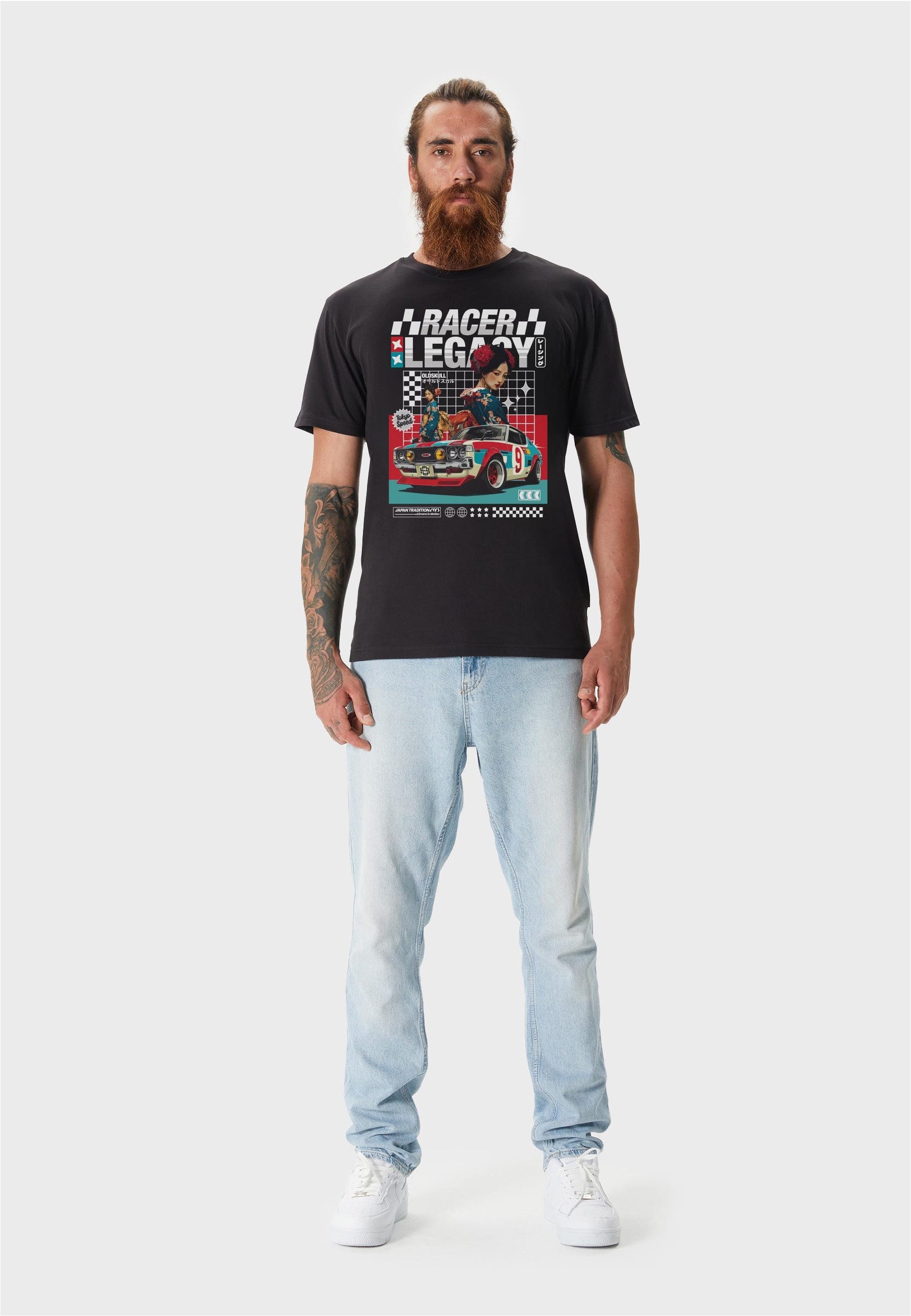 Oldskull T-Shirt Asian Kimono Racing Club Graphic mit fernöstlichem Motivprint