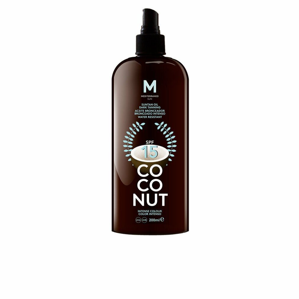 COCONUT tanning Mediterraneo dark Sun oil 200 suntan SPF15 ml Körperpflegemittel