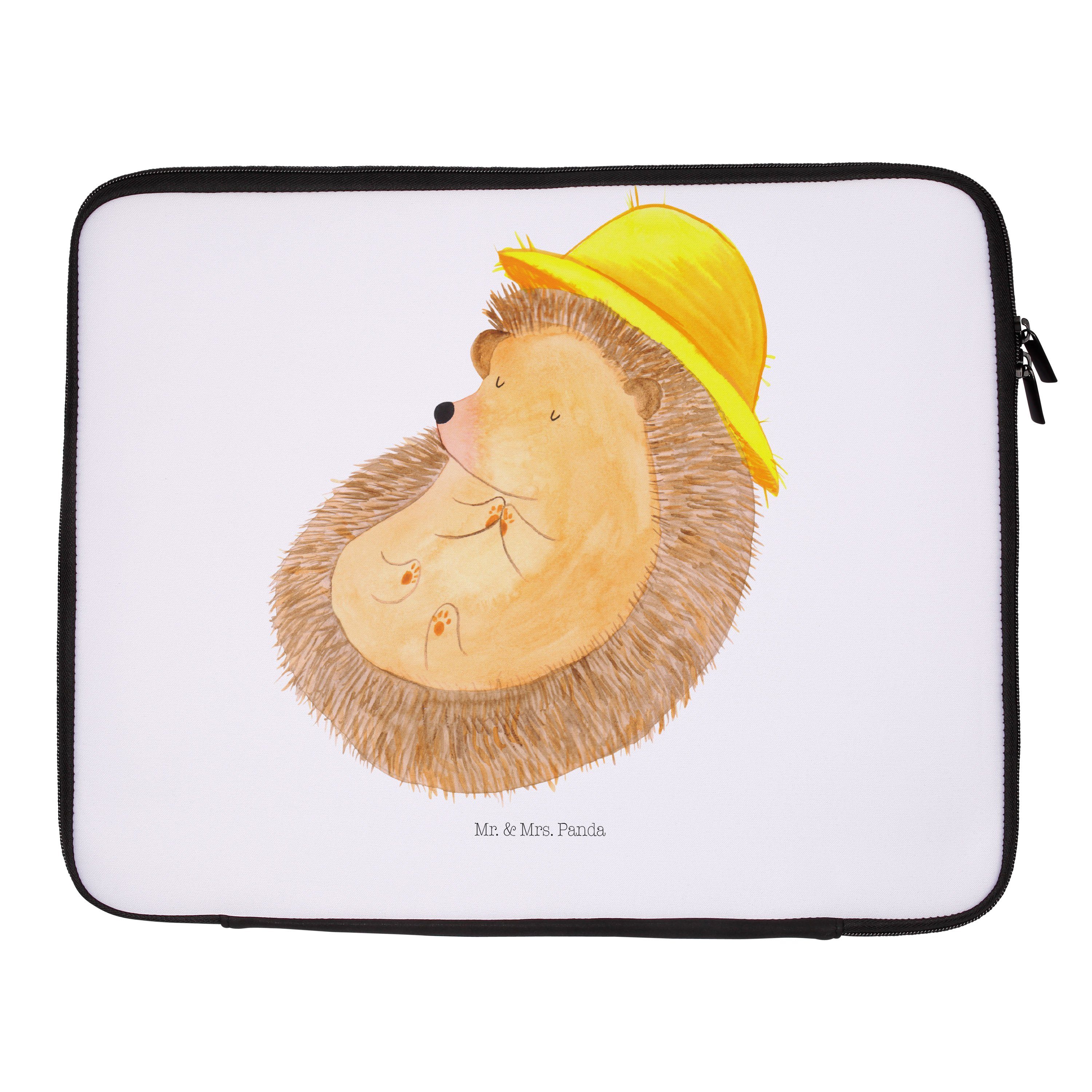 Mr. & Mrs. Panda LaptopHülle Igel betet Weiß Geschenk, Tasche