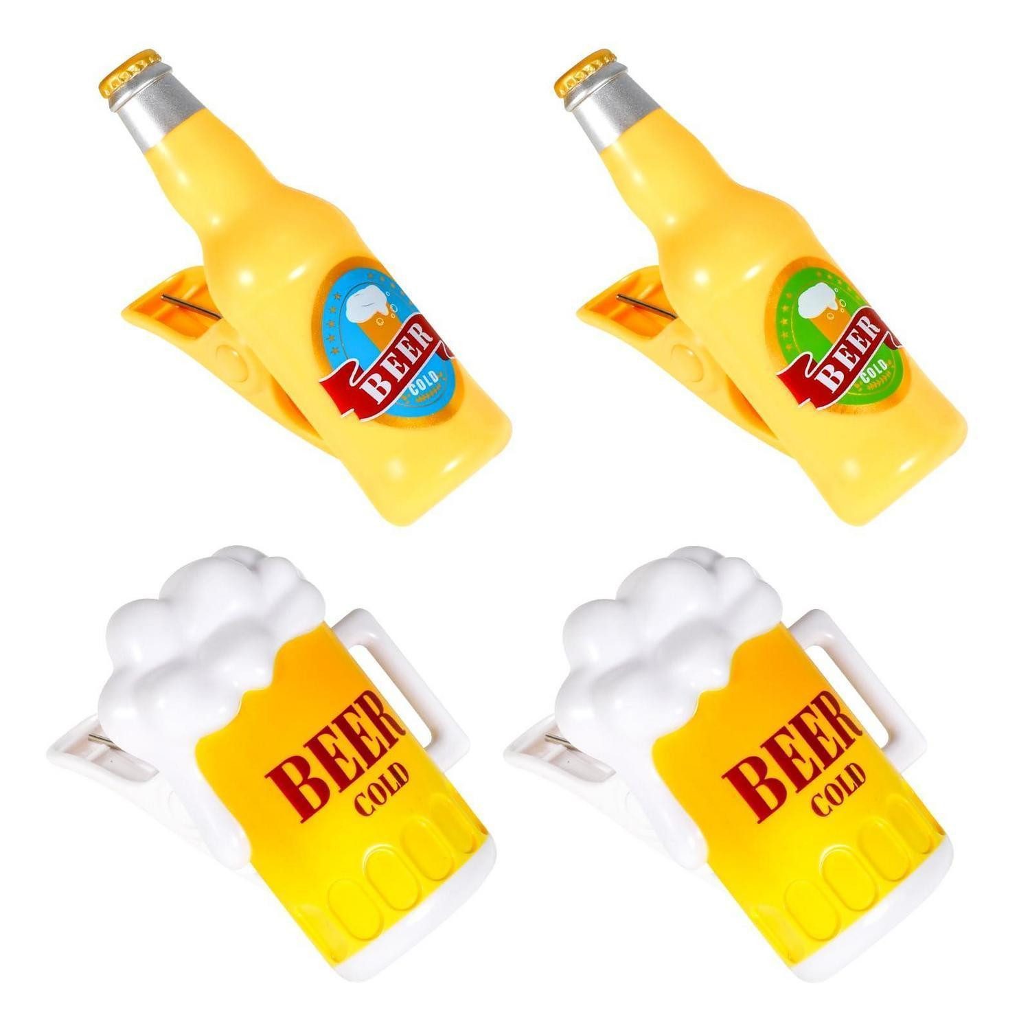 LuxusKollektion Wäscheklammern Strandhandtuchclips 4er Set Bierform
