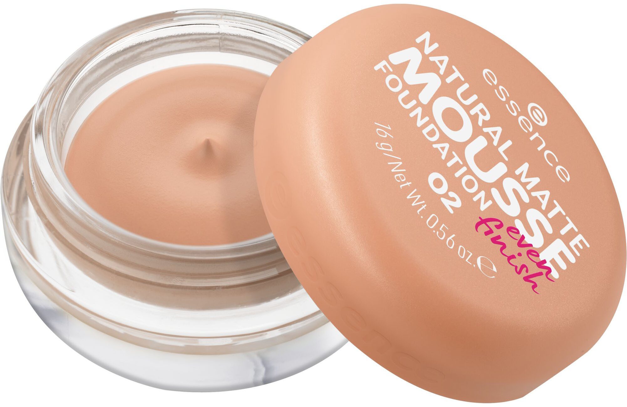 Essence Foundation NATURAL MATTE MOUSSE FOUNDATION, 3er Pack, mit Clean-Beauty-Textur
