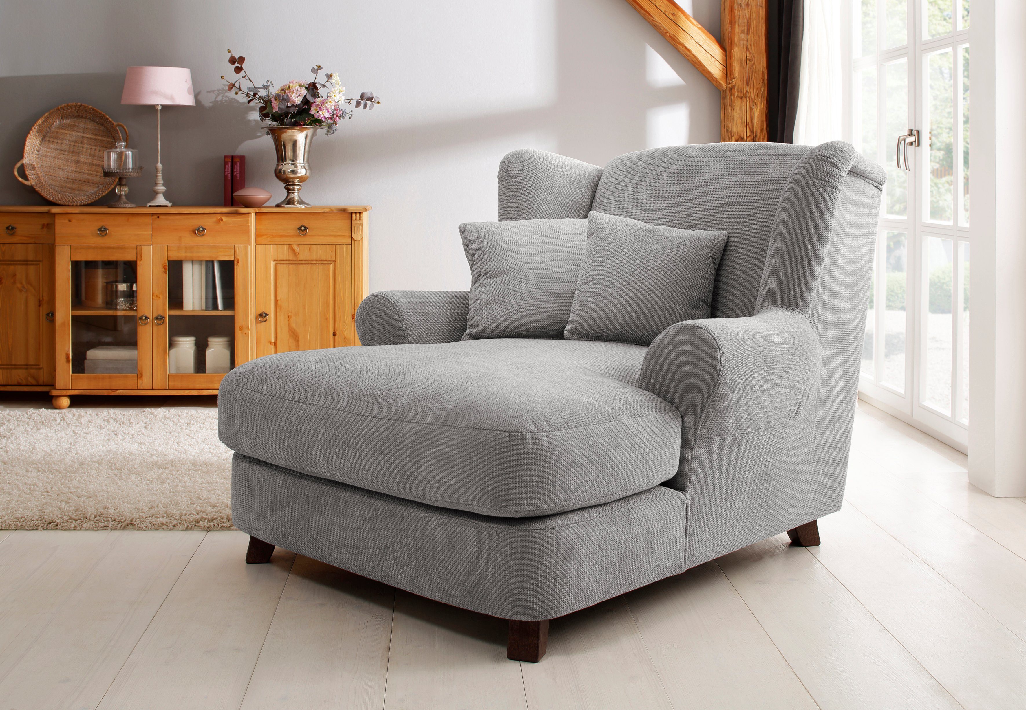 Home affaire XXL-Sessel Oase, Mega-Sessel XXL, Ohrensessel incl. Zierkissen, Love-Seat