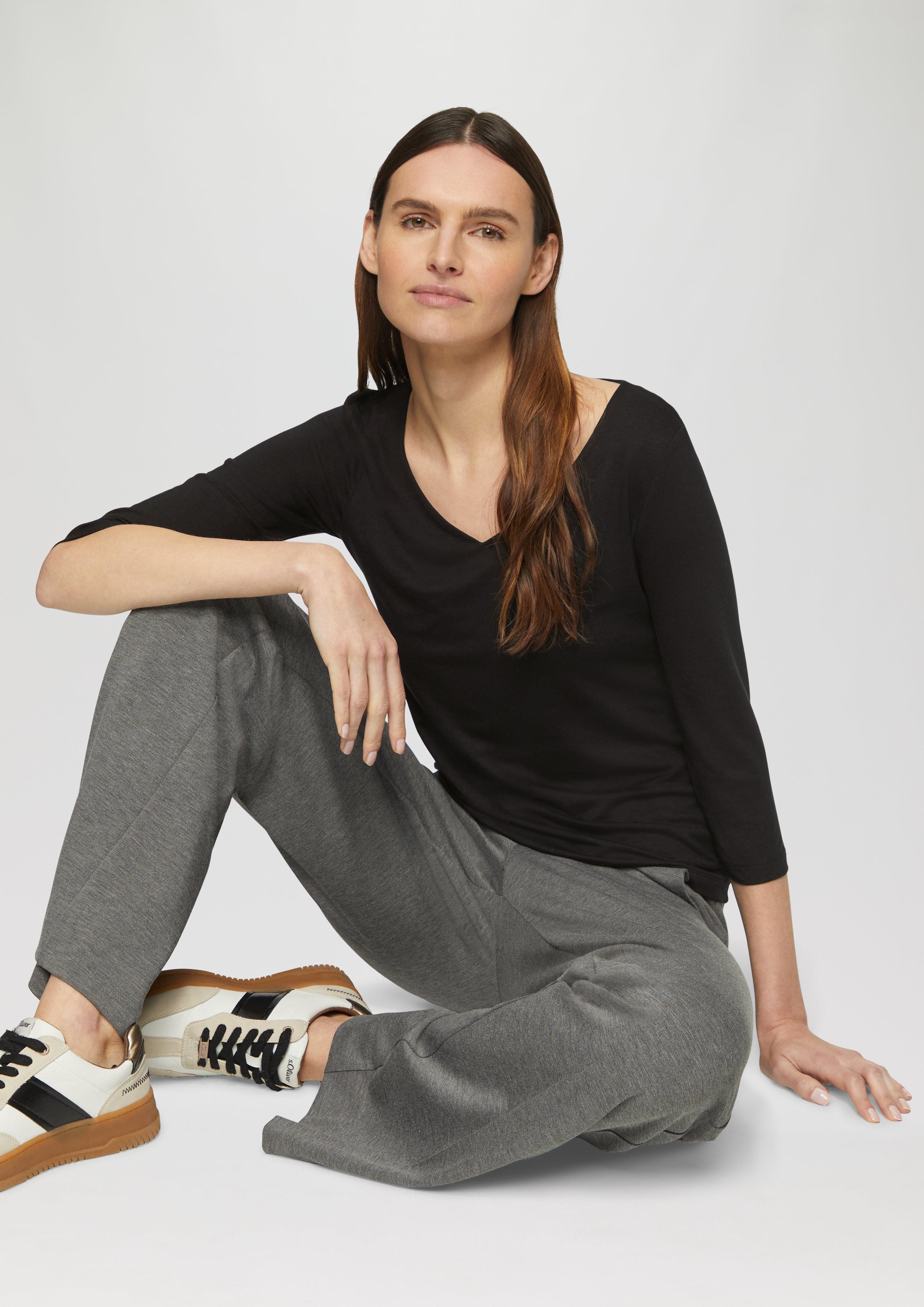 s.Oliver 3/4-Arm-Shirt T-Shirt aus Lyocell im günstig online kaufen