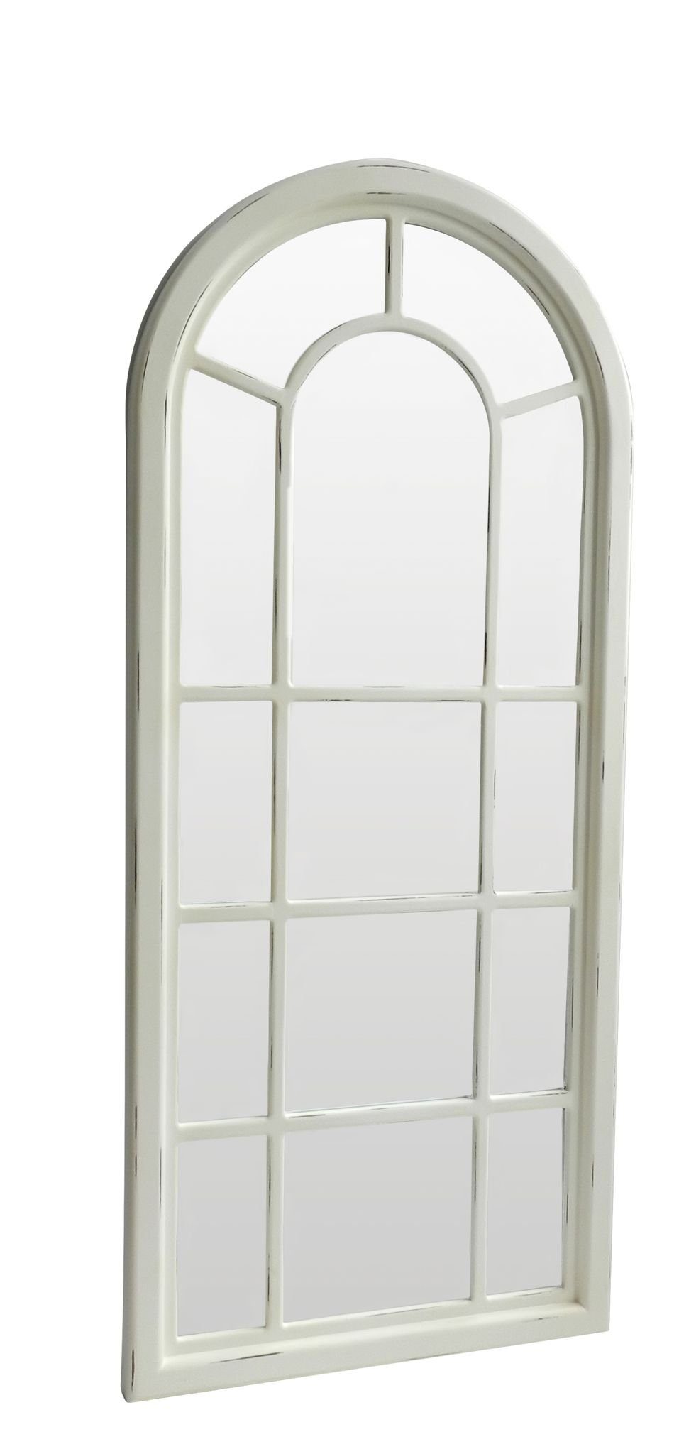 elbmöbel Wandspiegel Spiegel Wandspiegel weiß Landhaus Holz Fensteroptik,  Wandspiegel: Sprossen Fenster 70x160x4 cm weiß holz Landhausstil