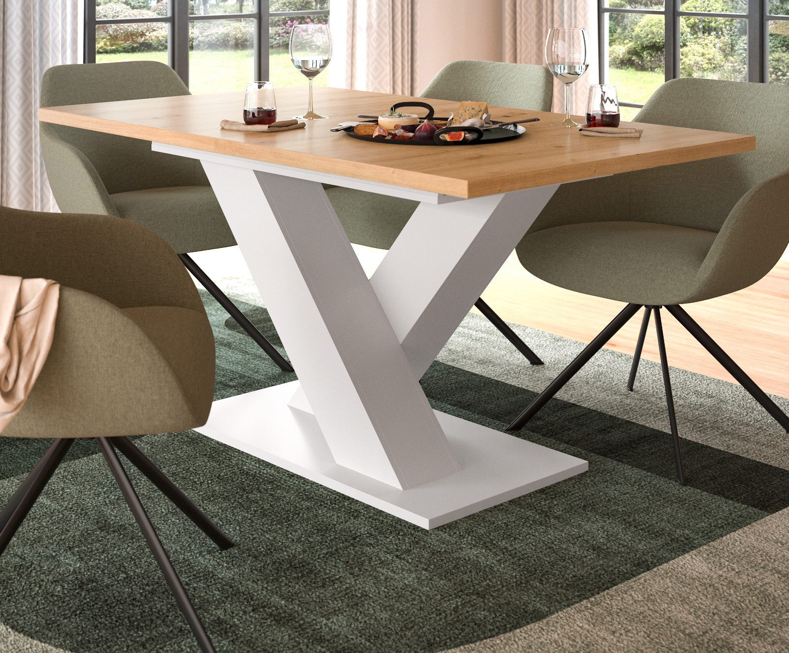 Inn.Furn Esstisch Home-X (Küchentisch in weiß günstig online kaufen