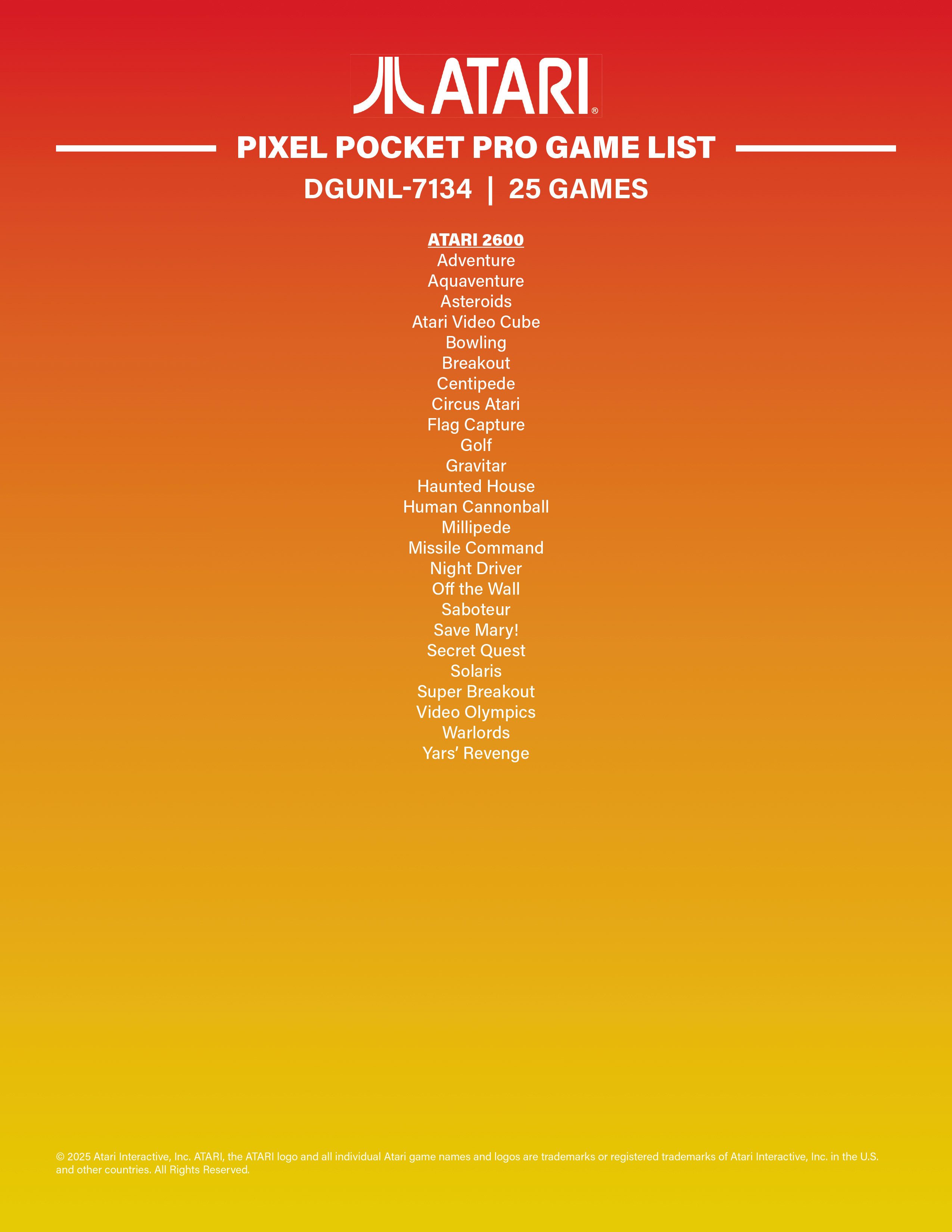MYARCADE Pixel Pocket Pro Atari