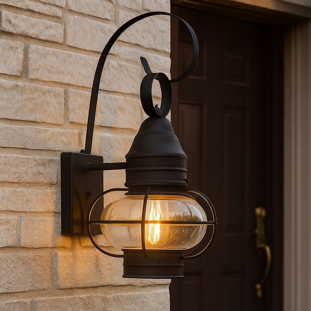 Elstead LIGHTING Wandleuchte, Leuchtmittel nicht inklusive, Wandlampe Hauswand Außenleuchte schwarz Laterne