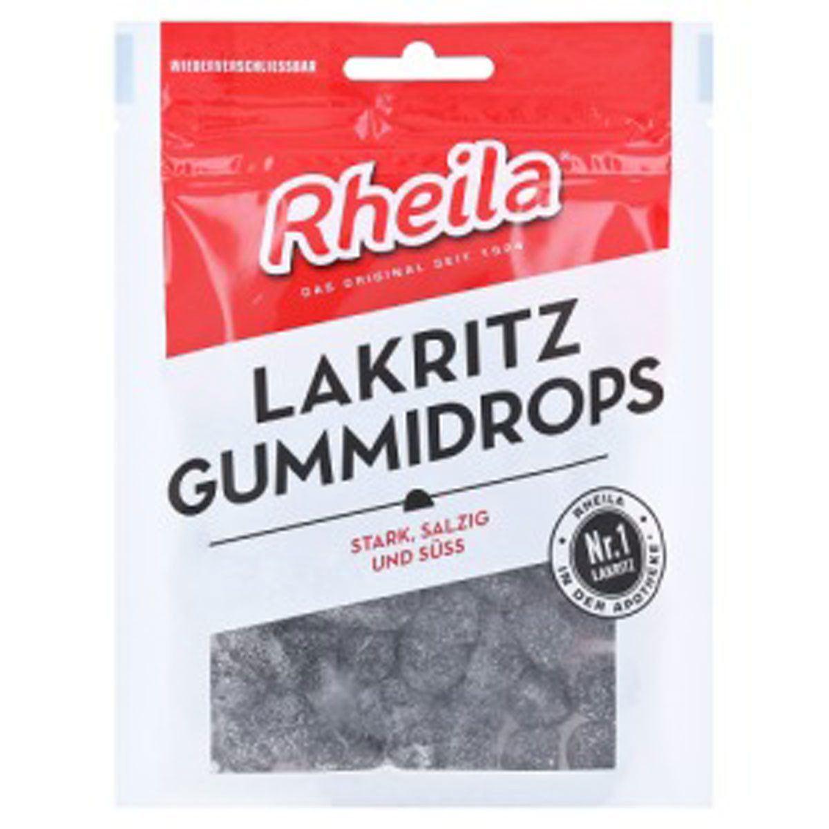 Rheila Süßigkeit, Rheila Lakritz Gummidrops Lakritz stark salzige Gummibonbons 90g
