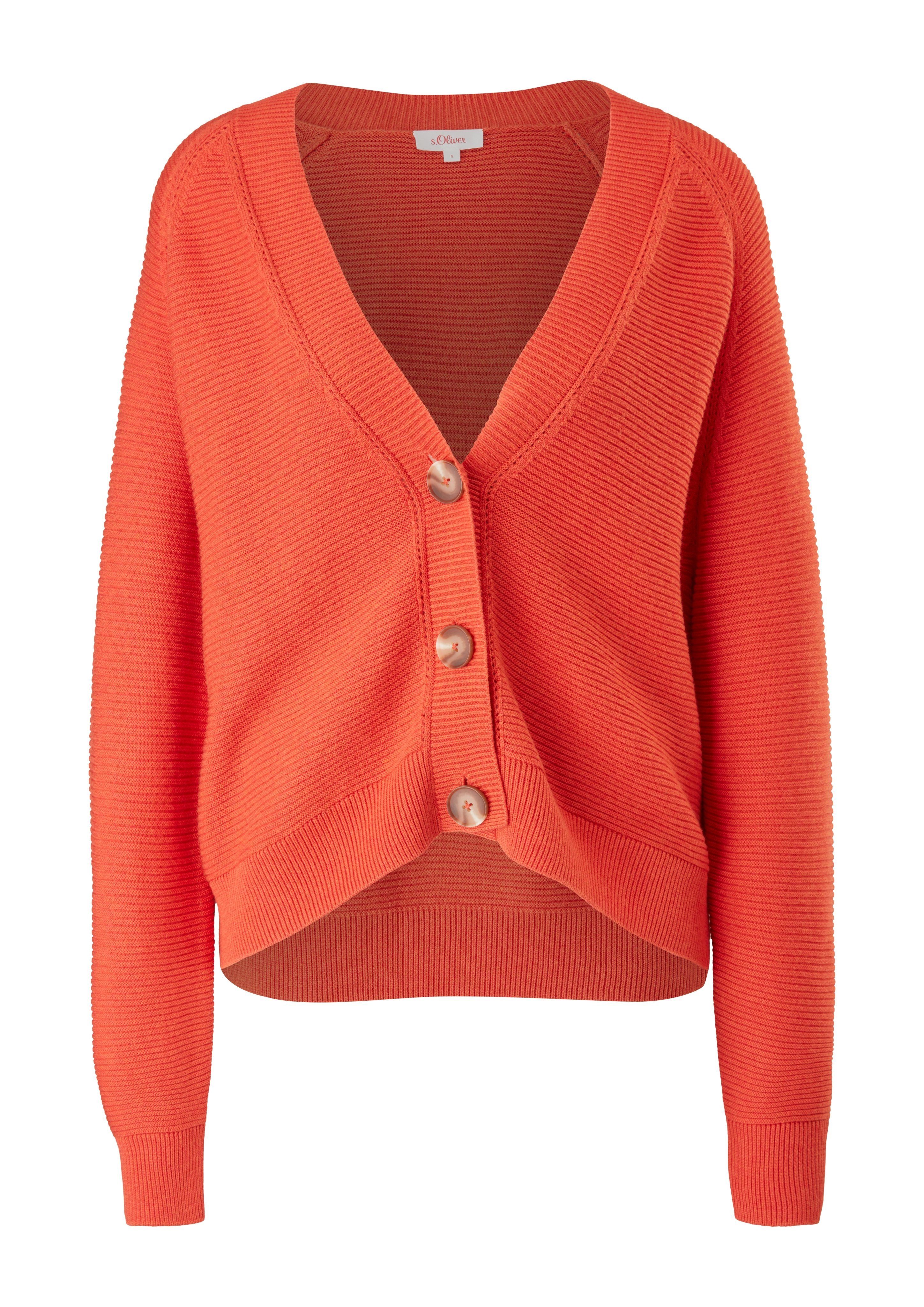 Cardigan Lockerer Cardigan mit V-Ausschnitt