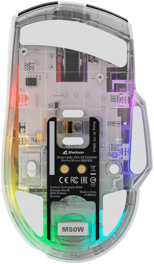 Sharkoon SGM50W Maus (RF Wireless, kabelgebunden)