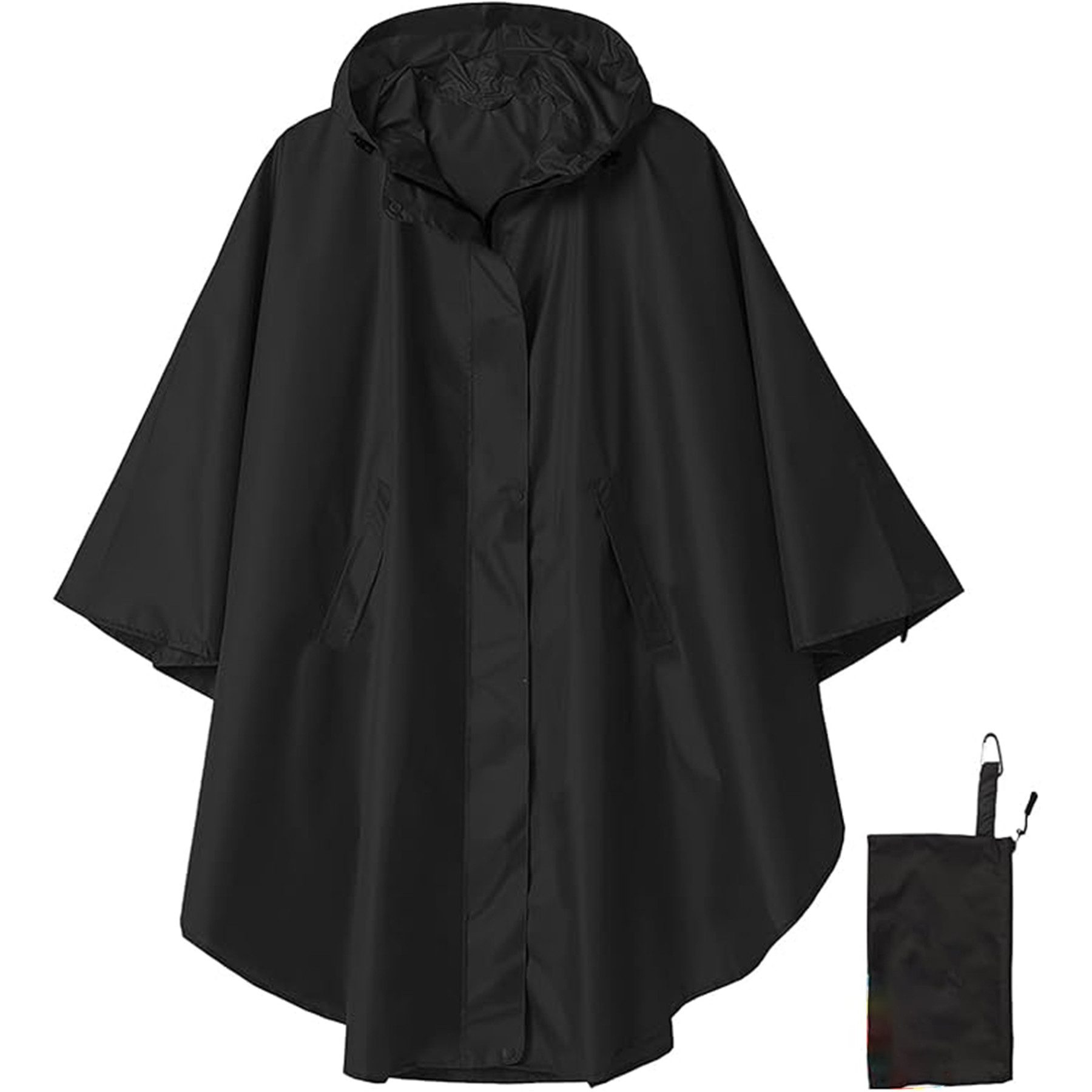 Mutig Regenmantel Regen Poncho, Wasserdichte Faltbar Regenmantel, Regenjacke mit Kapuze (Leicht Atmungsaktive Travel Regenponcho,für Wandern Radfahren Camping)