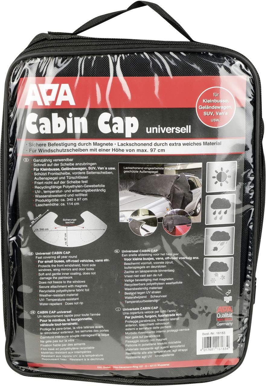 APA Front Windscreen Cover APA Cabin Cap uni for Vans and SUVs Front and