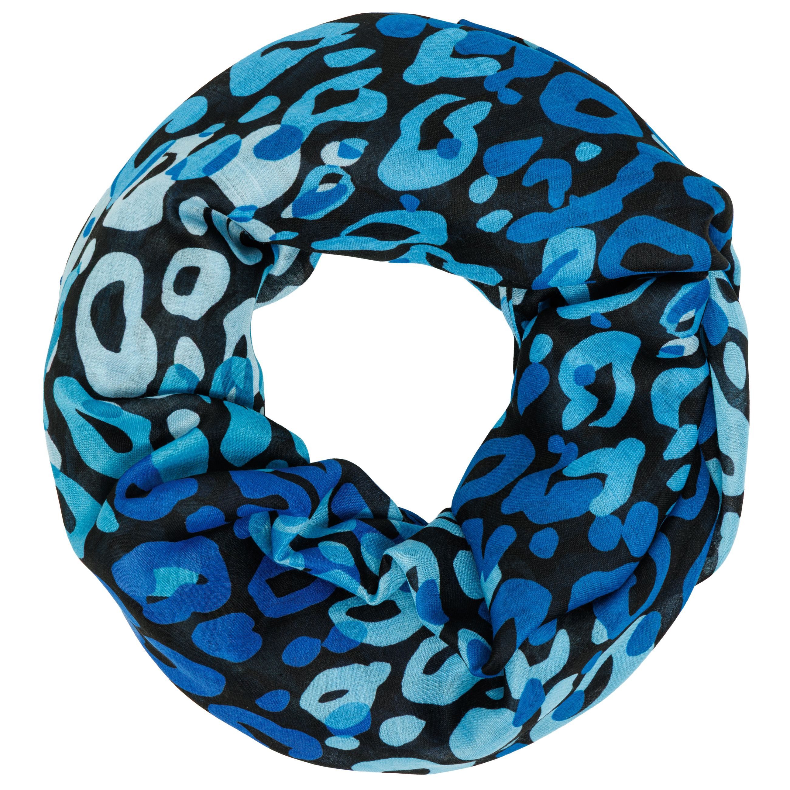 Caspar Loop Leichter Damen Schal Halstuch Rundschal mit Animal Print - SC55 günstig online kaufen