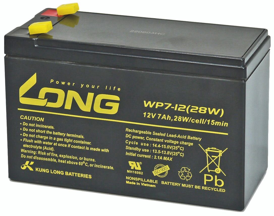 Kung Long KUNG LONG Blei-Akkumulator Standby, WP7-12, 12 V- Bleiakkus