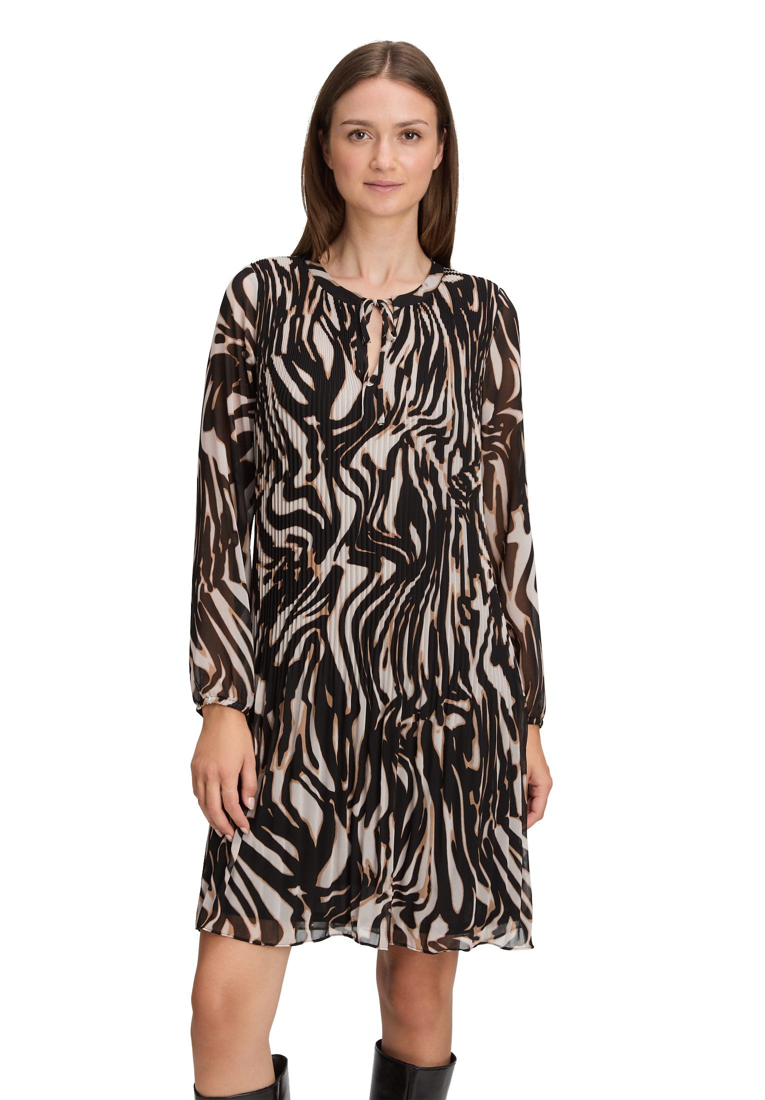 Plisseekleid Damen langarm