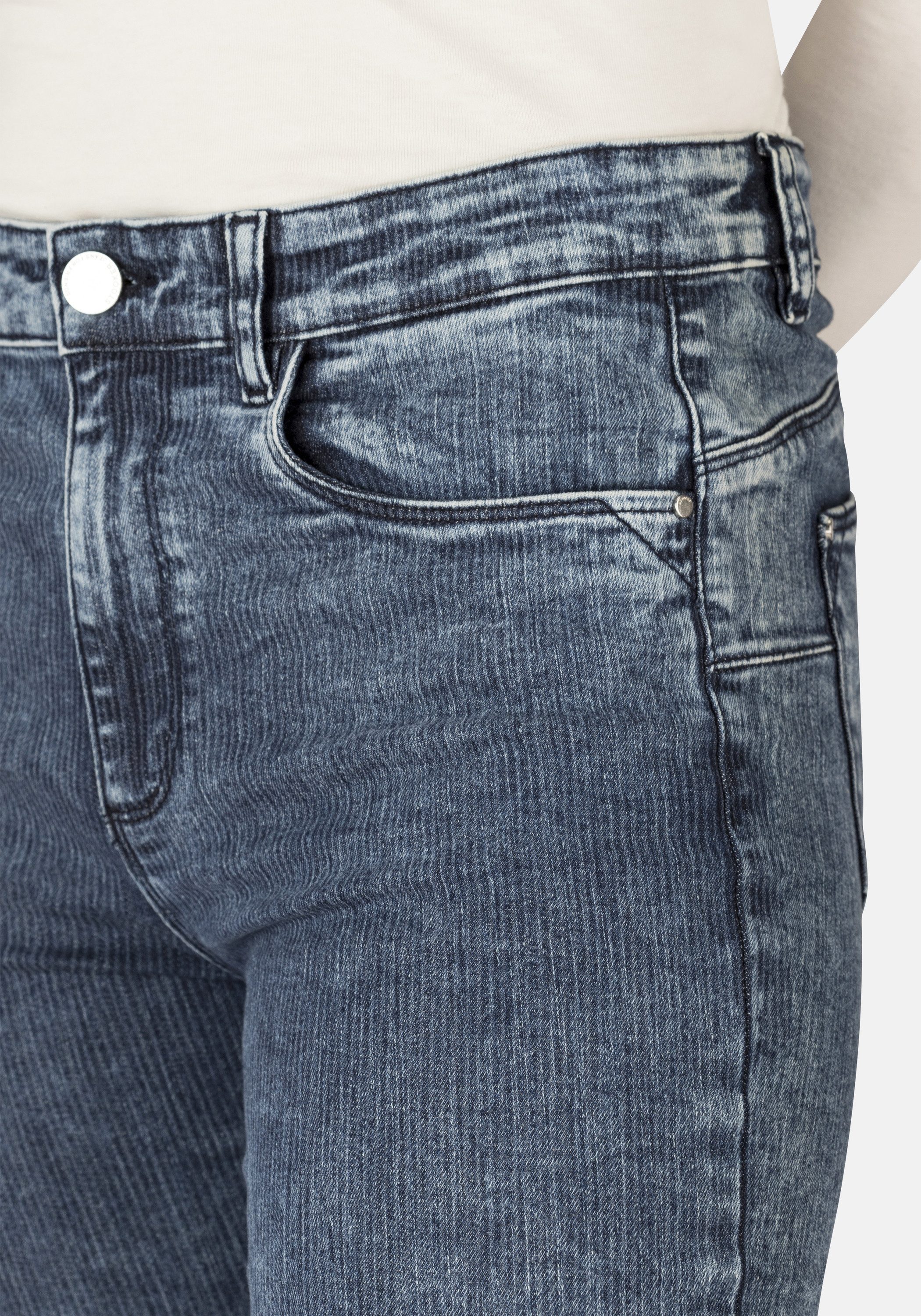 STOOKER WOMEN 5-Pocket-Jeans Milano Stripe Magic Shape Fit Jeans Casual Clean Wash Denim Jeans Magic Shape Effekt für Damen