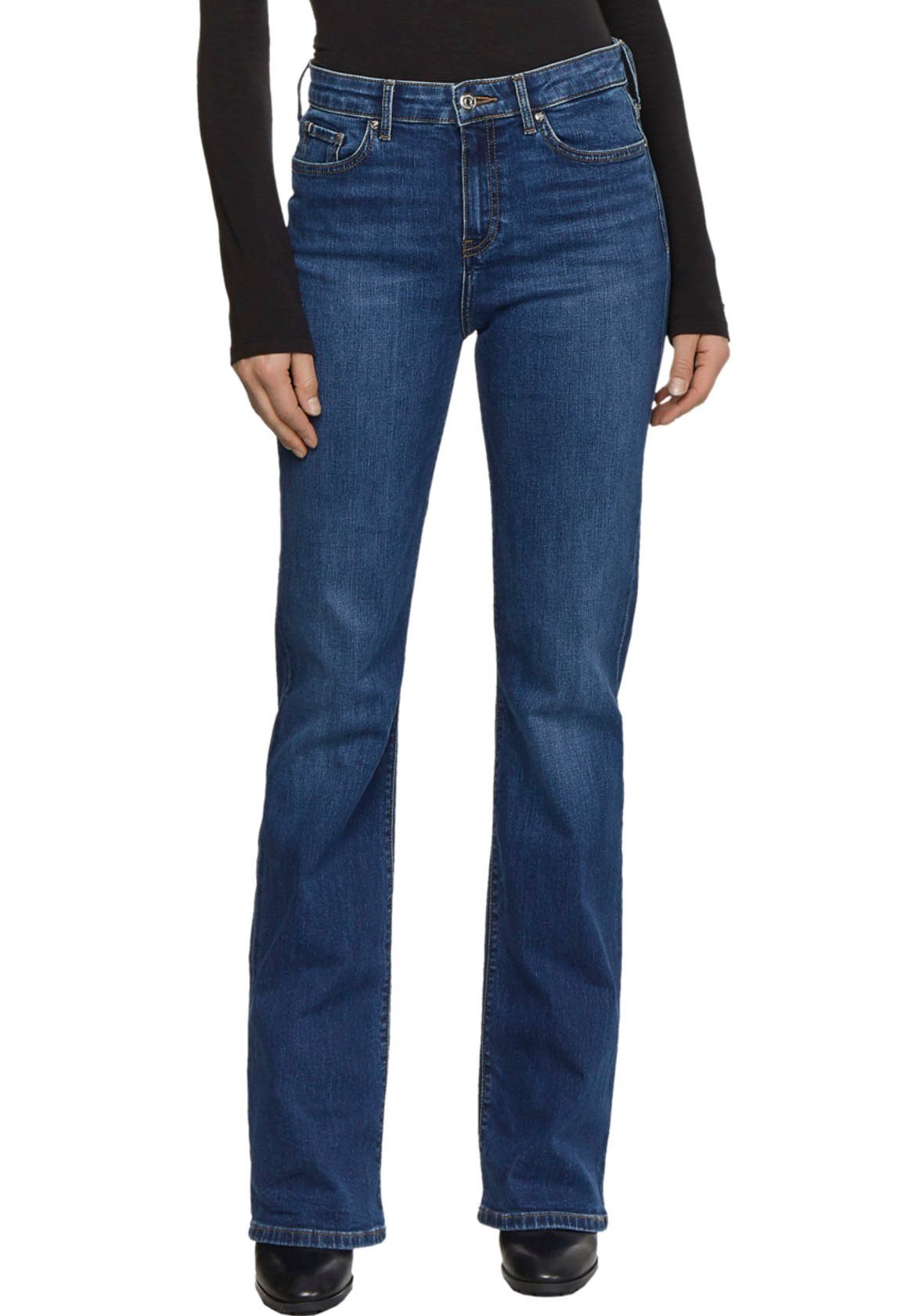 Tommy Hilfiger 5-Pocket-Jeans BOOTCUT RW IZZA mit Bügelfalten