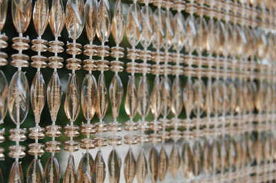 Türvorhang La Tenda ELBA 3 Perlenvorhang transparent hellbraun, La Tenda, Hakenaufhängung, transparent, 90 x 210 cm, Polypropylen - Довжина und Breite individuell kürzbar