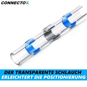 MAVURA Schrumpfschlauch CONNECTOX Lötverbinder mit Schrumpfschlauch Schrumpfverbinder, (Kabelverbinder Kabel Verbinder Löt Ersatz), Wärmeschrumpfender Stoßverbinder wasserdicht [50er Set]