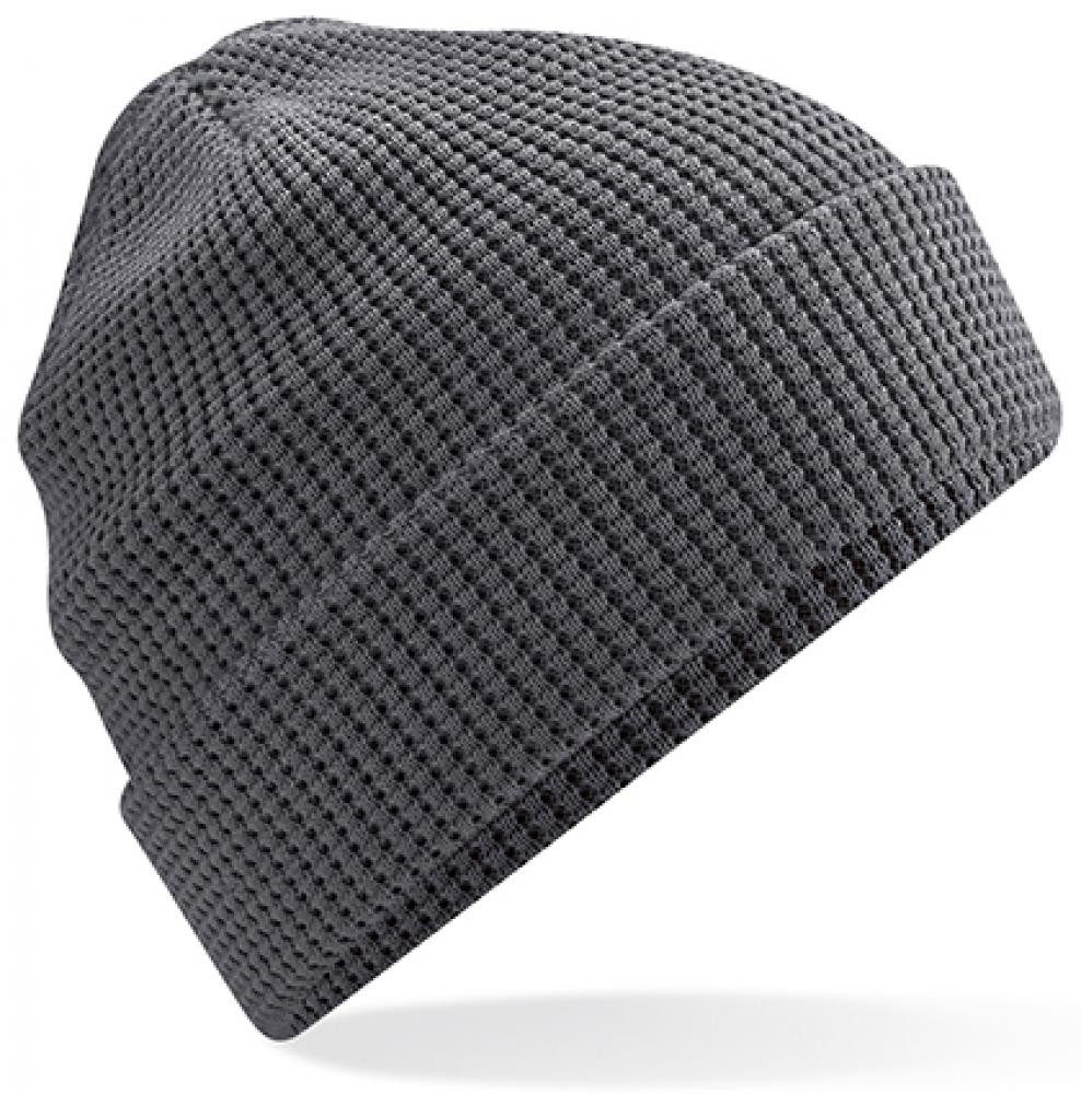 Beechfield® Bommelmütze Organic Cotton Waffle Beanie - 100% Bio-Baumwolle