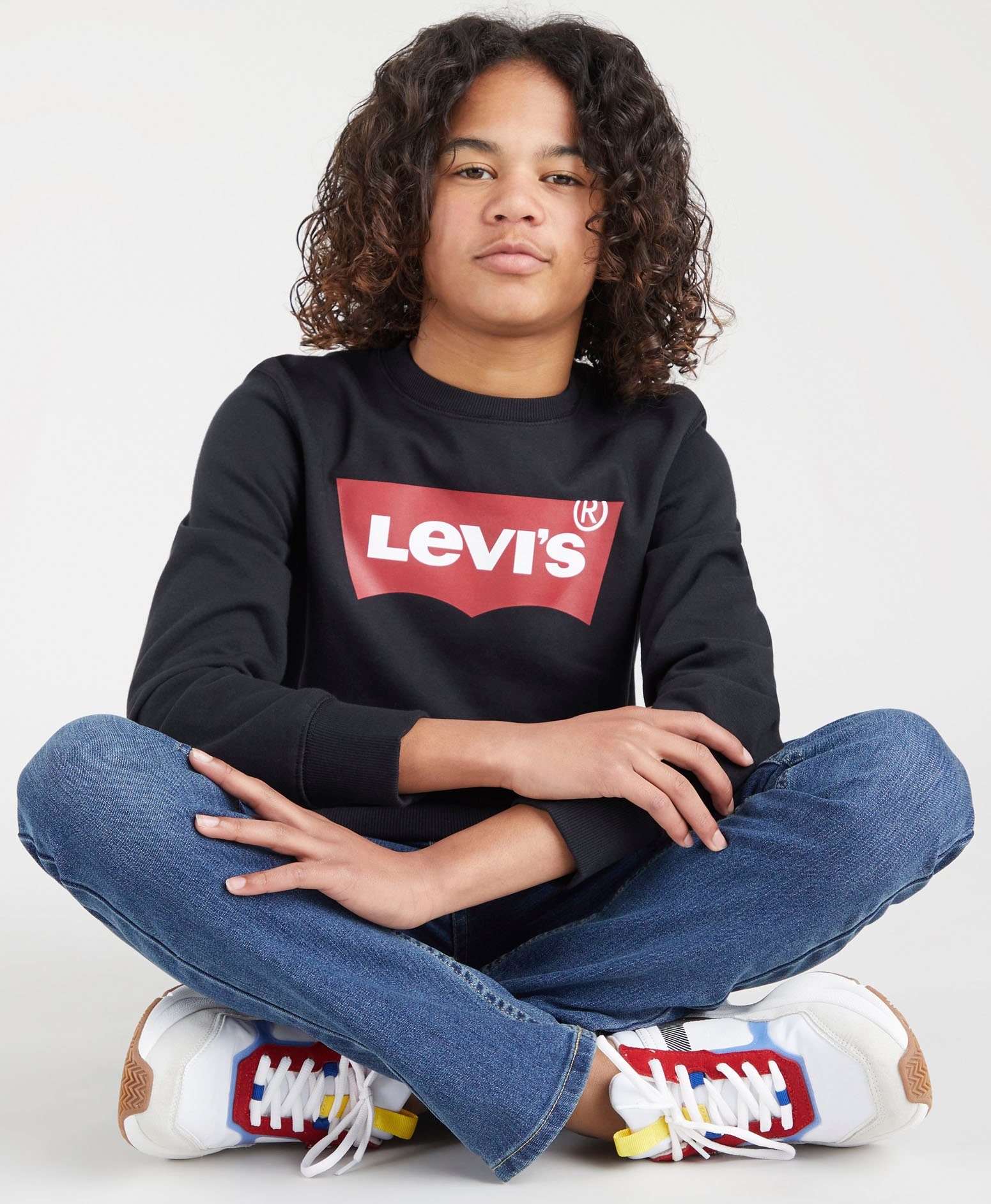 Levi's® Kids for Sweatshirt black BATWING CREWNECK BOYS