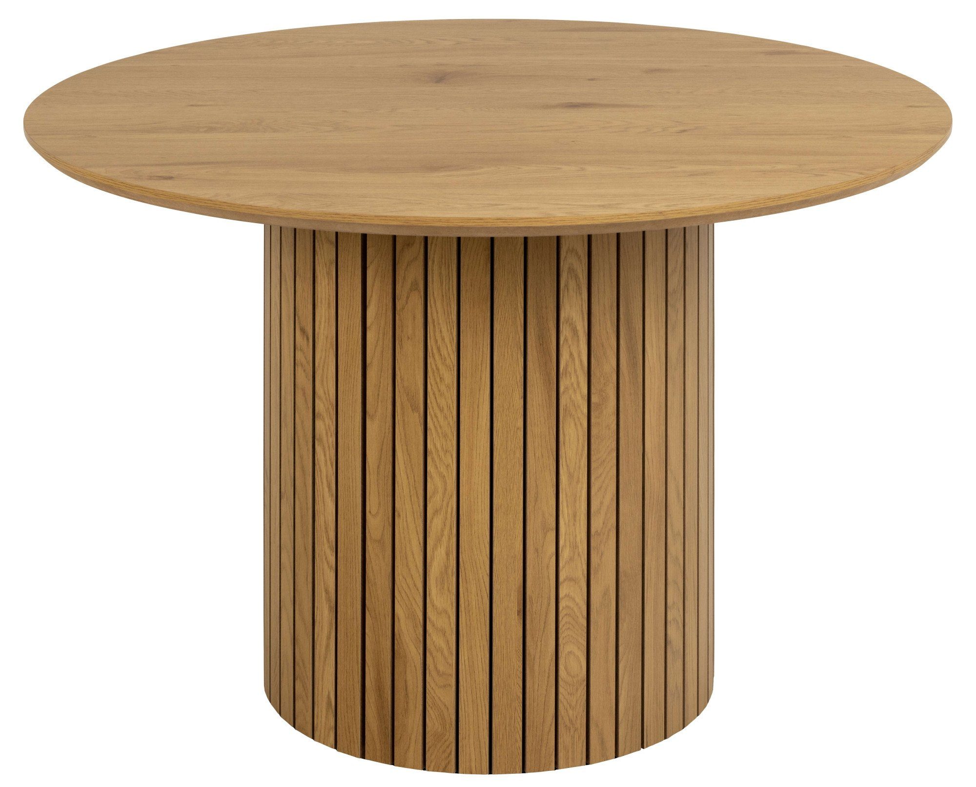 ACTONA GROUP Esstisch Yale, TOPSELLER! (Tisch, Esstisch, OTTOs Choice), Esszimmertisch, Wildeichenoptik, Lamellenfuß, braun, rund, Ø: 120 cm