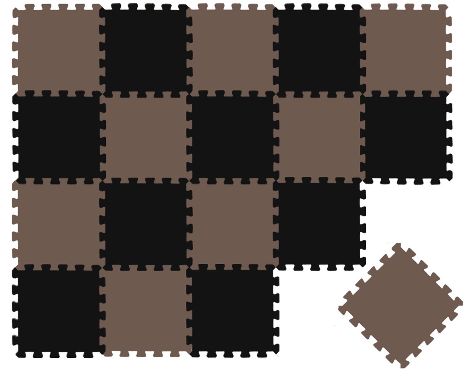 LittleTom Puzzlematte ab dem 1. Tag - 18 Teile Baby Spielmatte - 30 x 30 Kinder Krabbelmatte, (18-tlg), Spielunterlage für Babys und Kleinkinder - Kinderzimmer Puzzleteppich