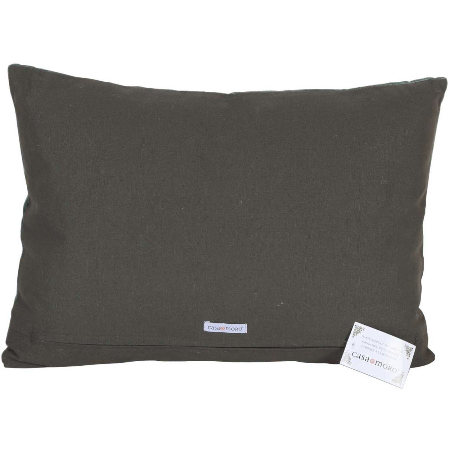 Casa Moro Dekokissen Boho Samtkissen Santa 48x30 cm mit Füllung rechteckig bunt, Boho Chic Sofakissen Couchkissen, bestickt
