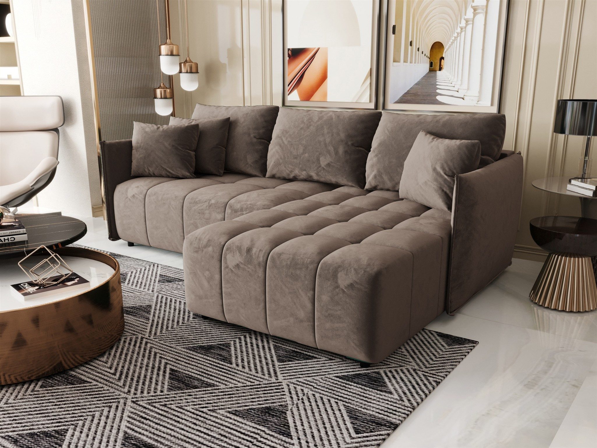 Fun Möbel Ecksofa Schlafsofa Sofa TREVISO günstig online kaufen