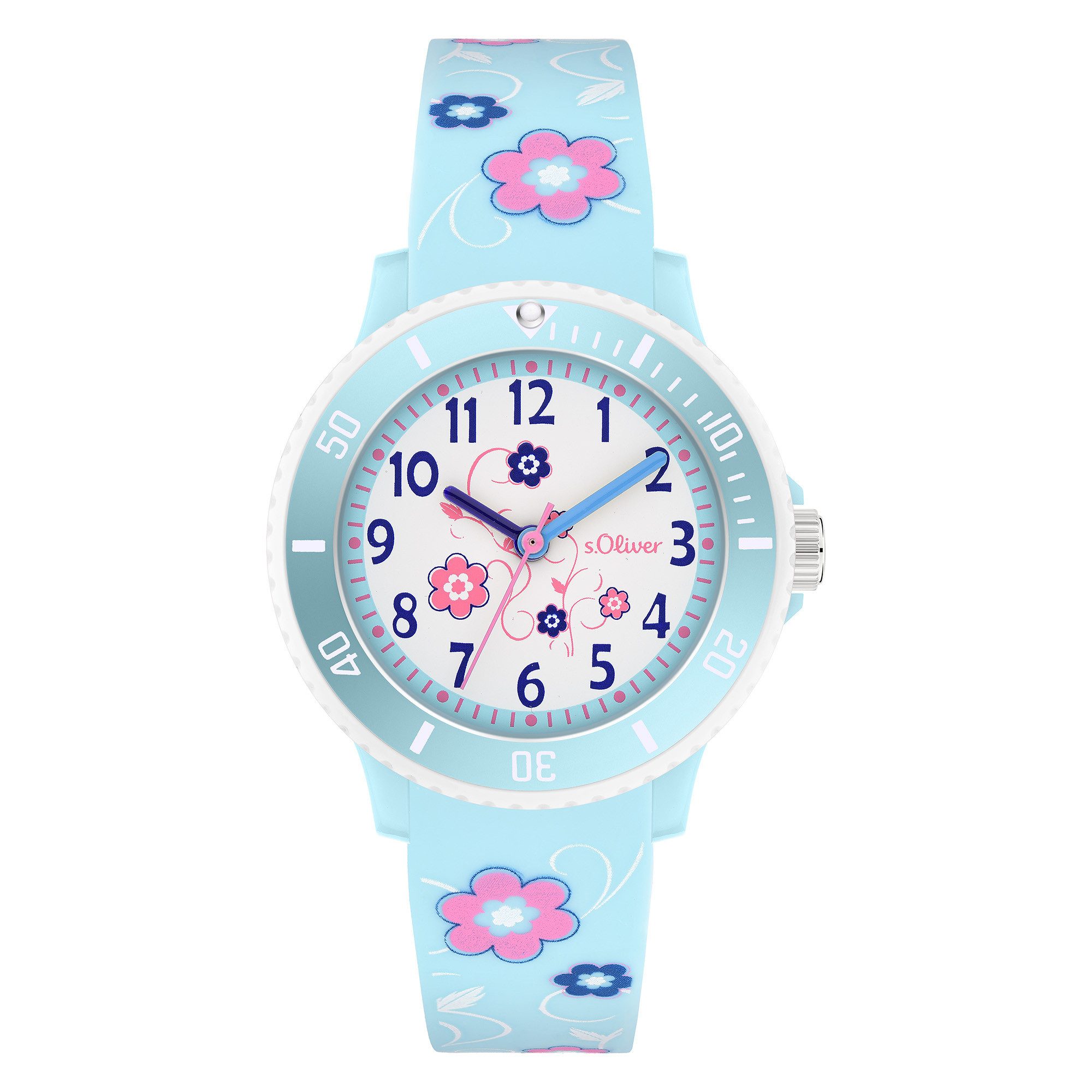 s.Oliver Quarzuhr mit süßem Blumenprint Silikon