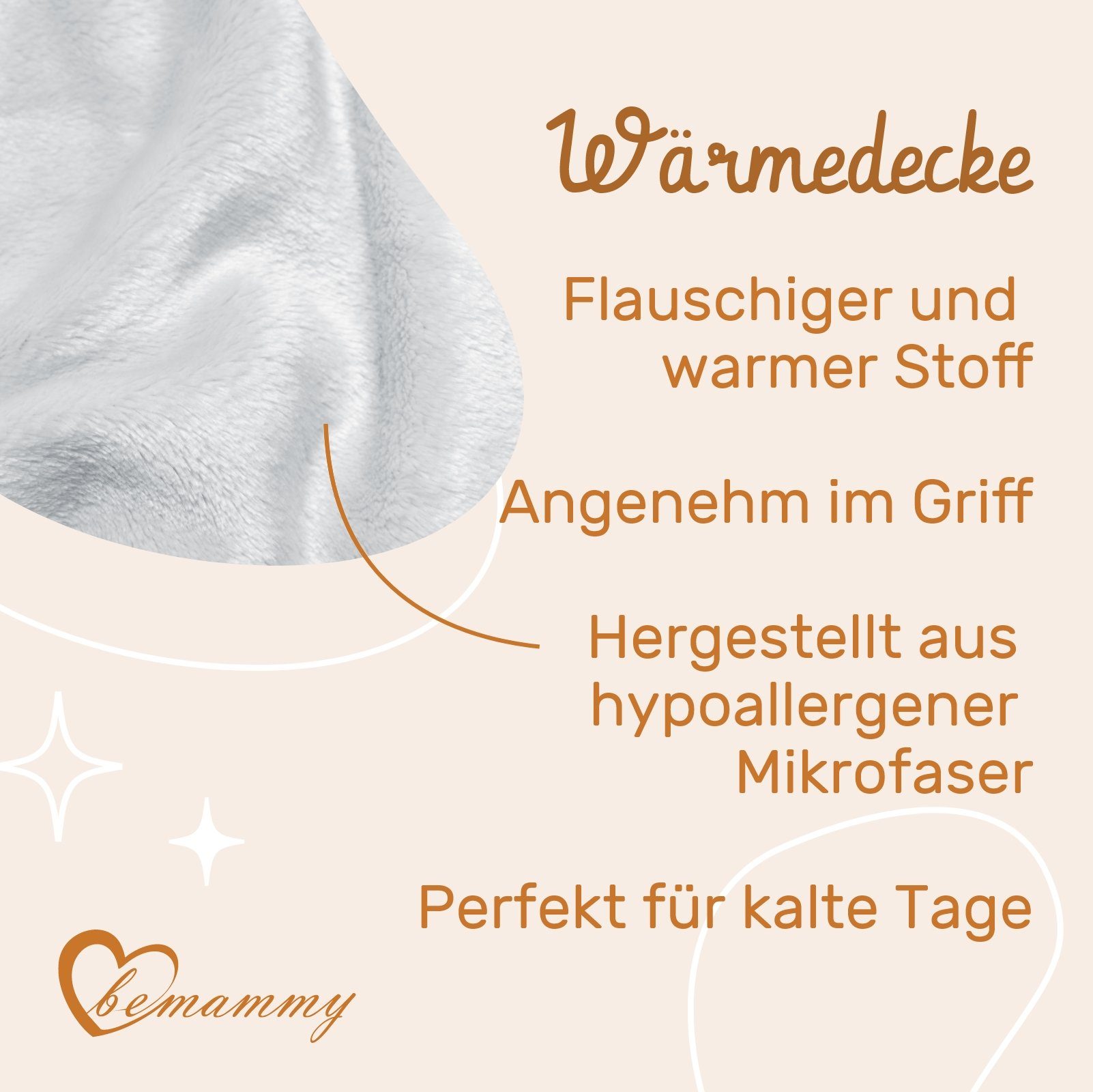 Wohndecke Warme Kuscheldecke Babydecke Blanket Baby Geschenk BE20-168, Be Mammy