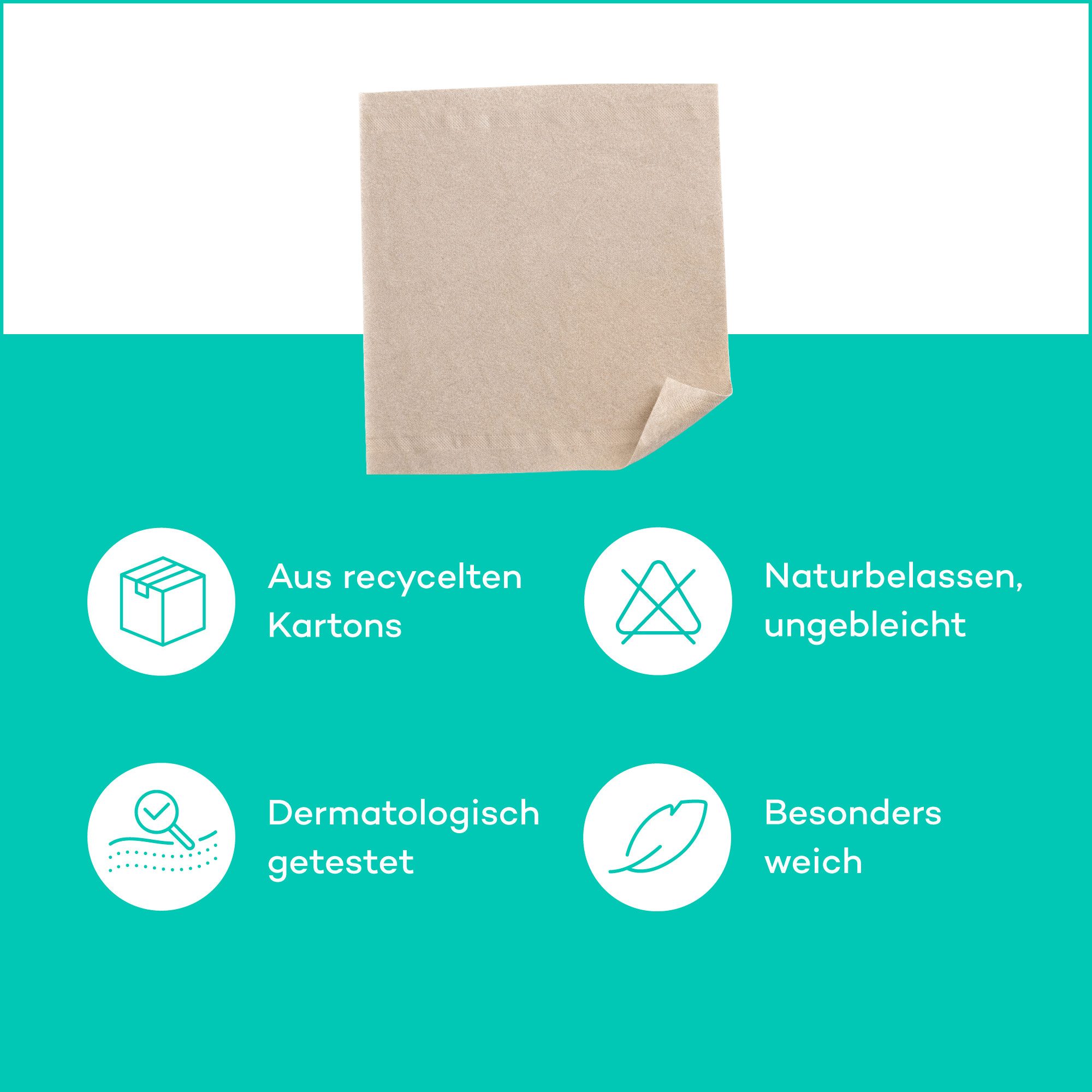 mach m!t Kosmetiktücher 4-lagig - Einzeln (1 Box) oder als Großpackung (24 Boxen) á 100 Tücher (1-St), aus recyceltem Karton