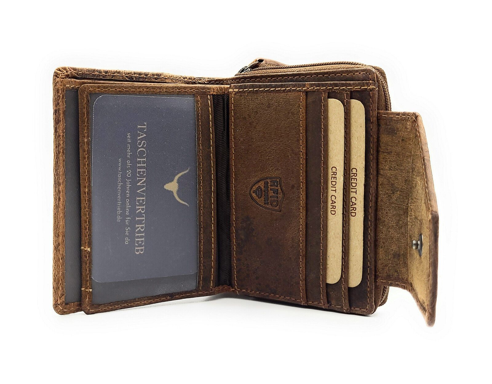 JOCKEY CLUB Geldbörse kleines echt Leder Damen Portemonnaie mit RFID Schutz günstig online kaufen