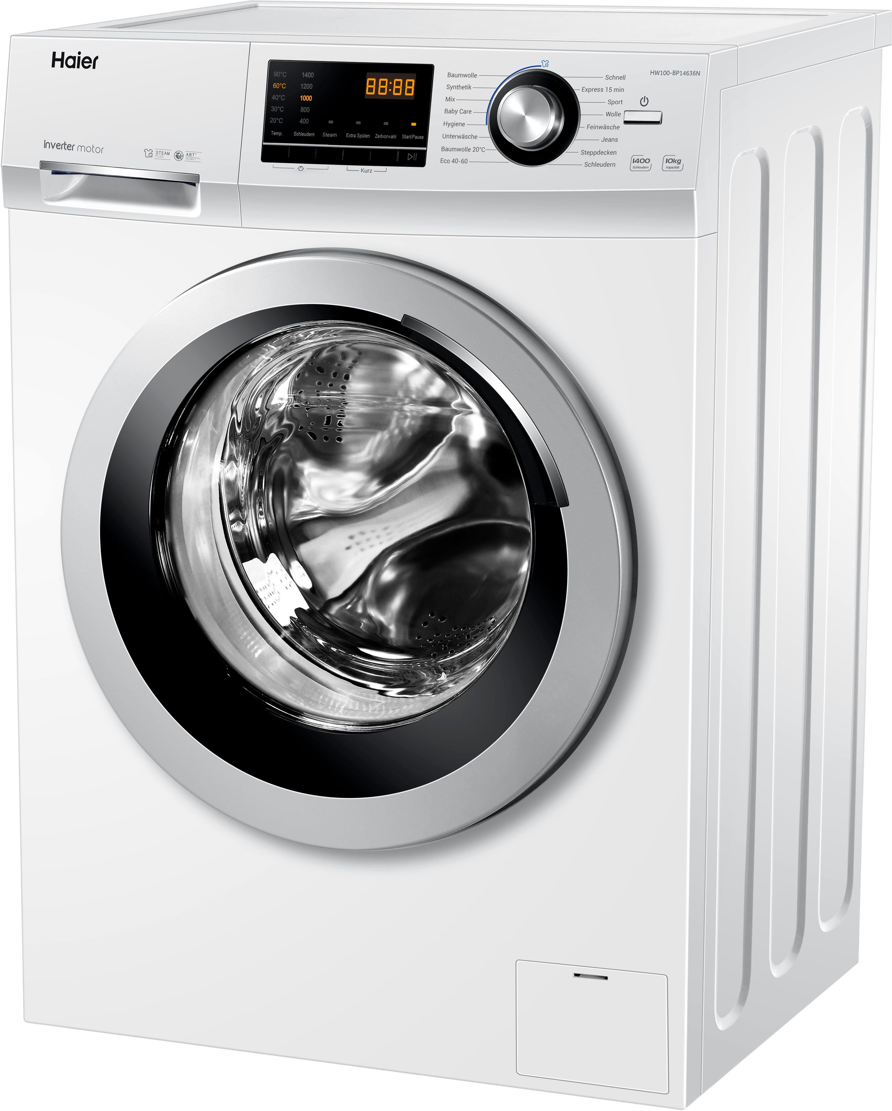 Haier U/min 10 Waschmaschine HW100-BP14636N, kg, 1400