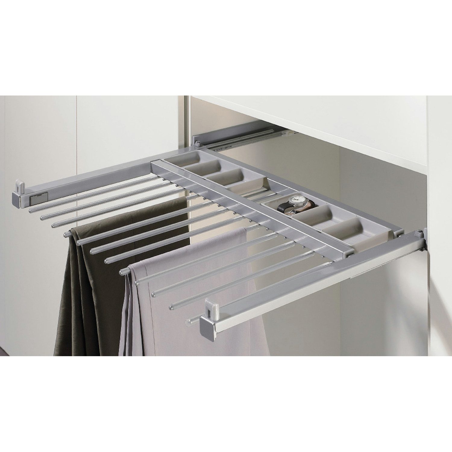 Hettich Мебельbeschlag Ausziehbarer Держатели для брюк Amari 8 Halter 500-600 mm silber