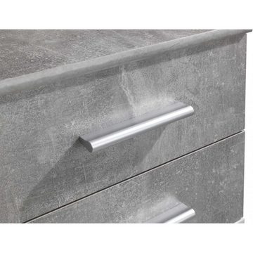 Bega Consult Kommode Kommode Beistellkommode Sideboard ca. 120 cm Bobby beton grau / weiss