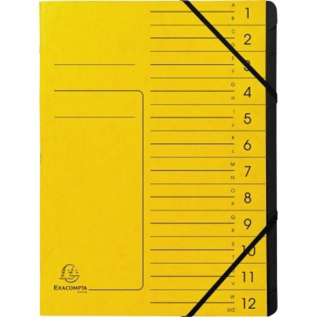 EXACOMPTA Konferenzmappe Ordnungsmappe 541209E DIN A4 1 Farbe des Fächerblocks: schwarz 12